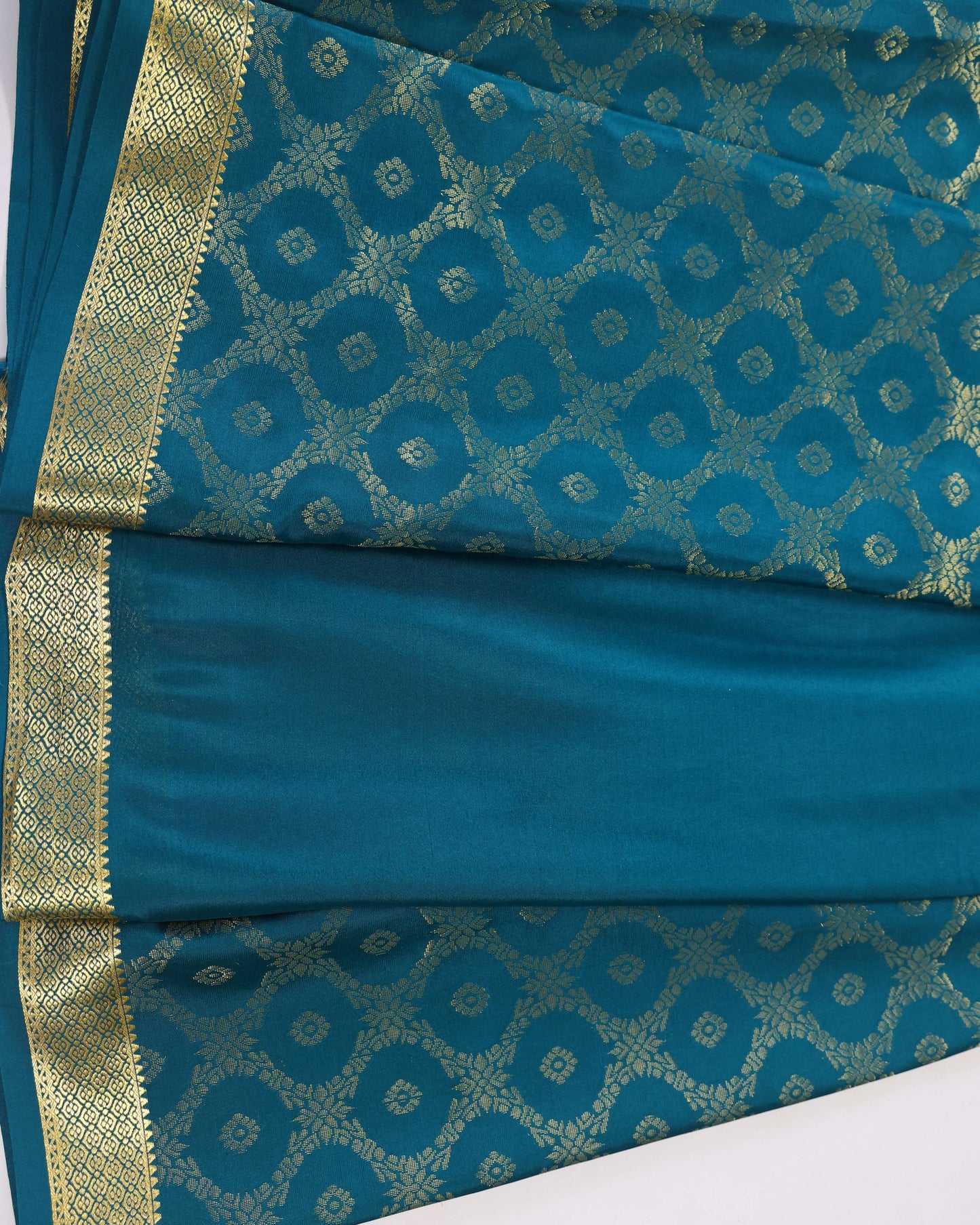 Rama green brocade butta pure mysore silk