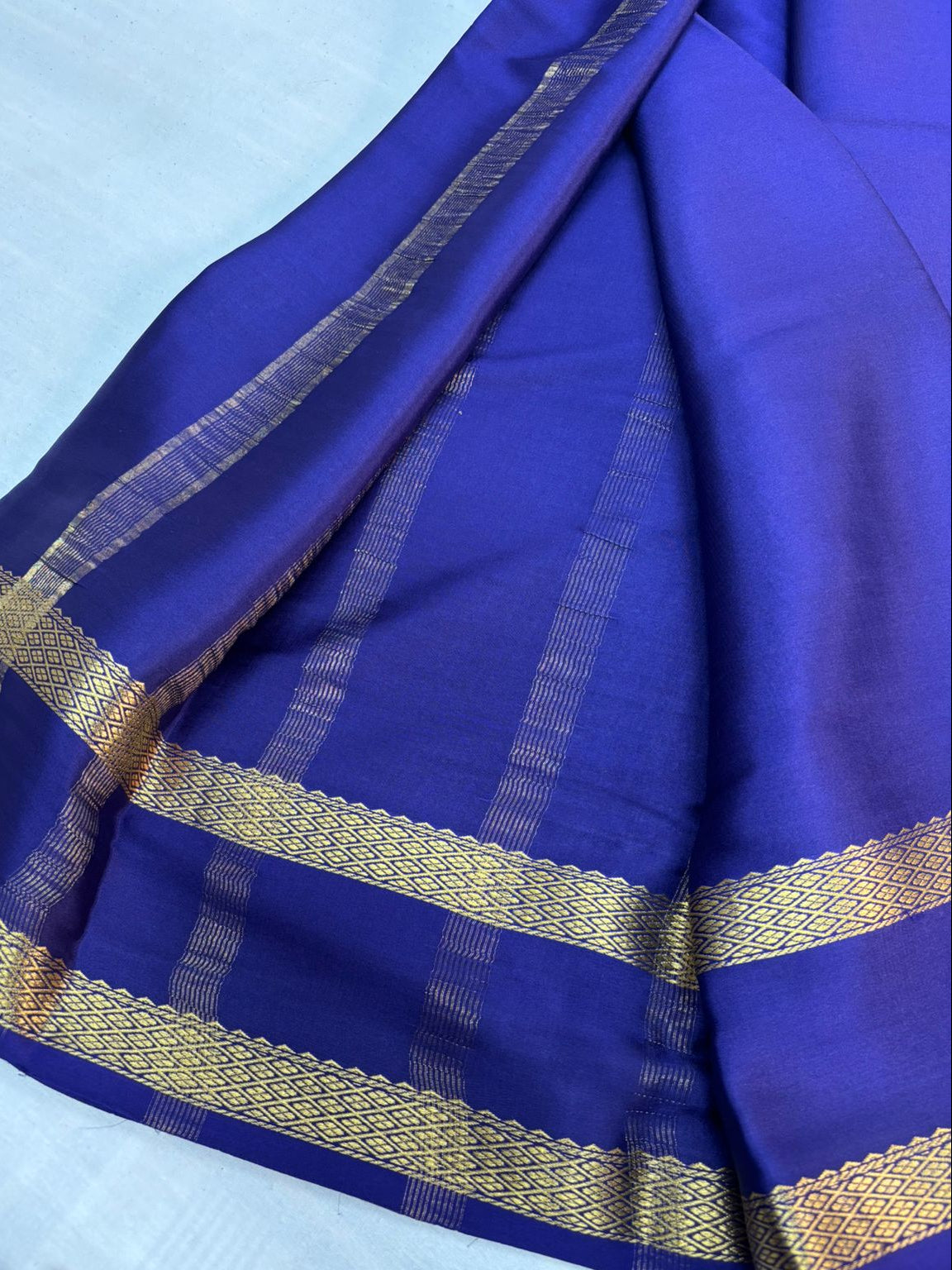 Pure Mysore silk Royal purple saree (120+GSM)