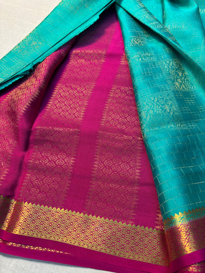 Brocade Pure Mysore Silk saree - Blue