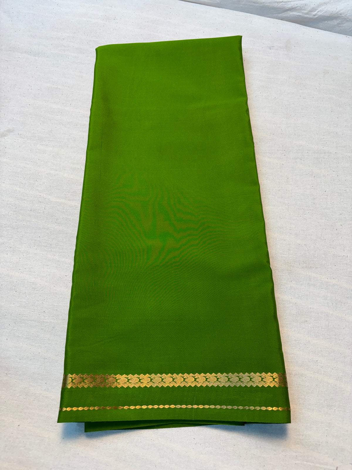 Pure Mysore Silk with small Border -Green