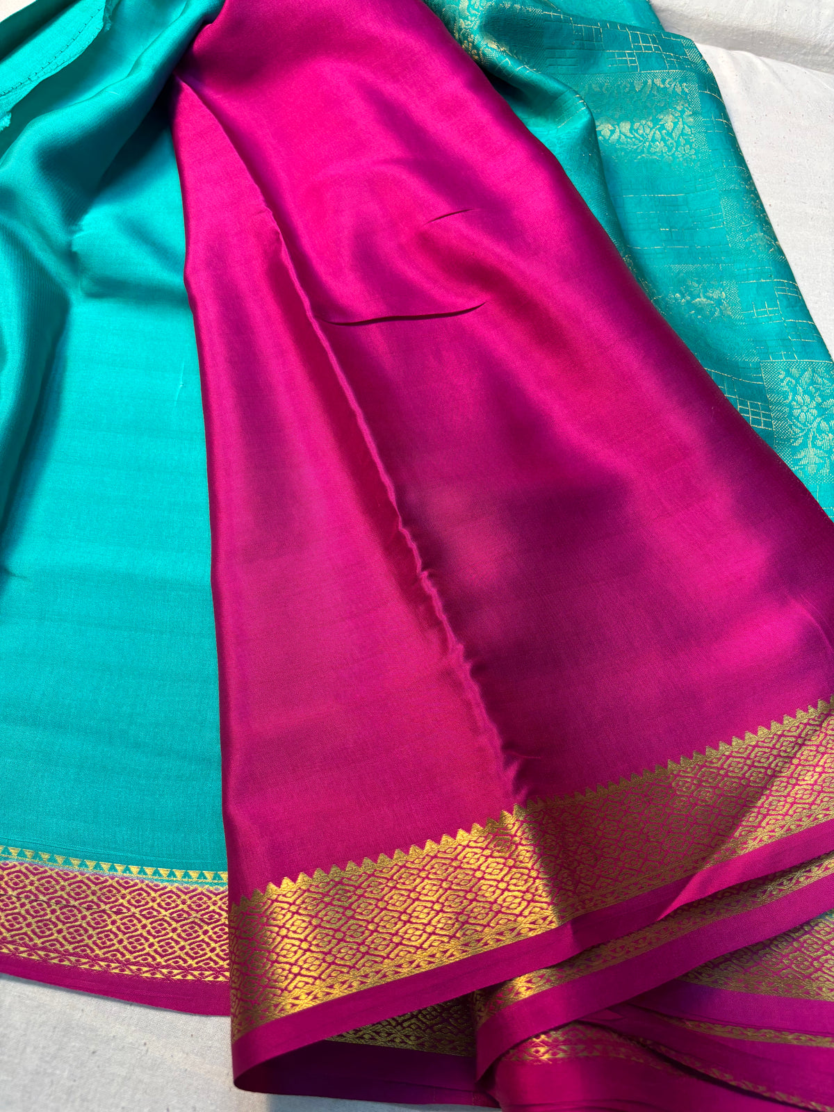 Brocade Pure Mysore Silk saree - Blue