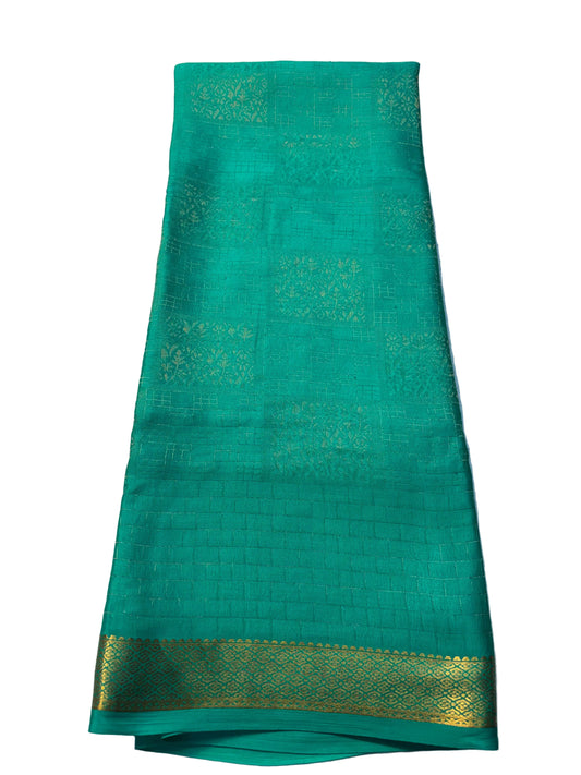 Brocade Pure Mysore Silk saree -Green