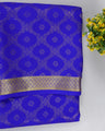 Royal blue  brocade  pure mysore silk