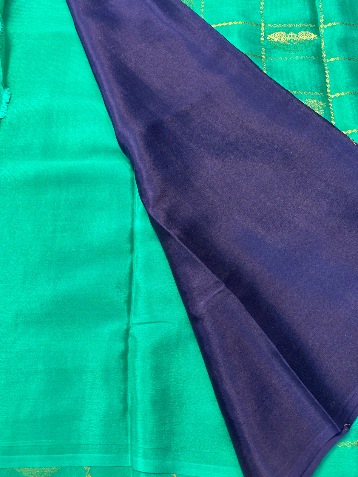Ratha Vara Pure Mysore Silk Saree - Green