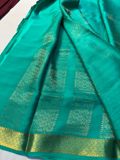 Brocade Pure Mysore Silk saree -Green