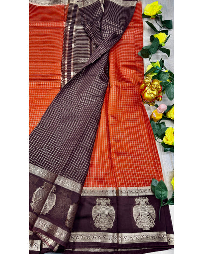 Orange with marron gangabarunda boder