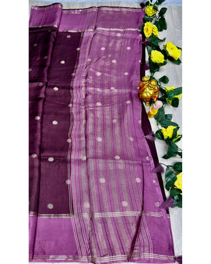Megentha with pink soft silk with butta (CK-128)
