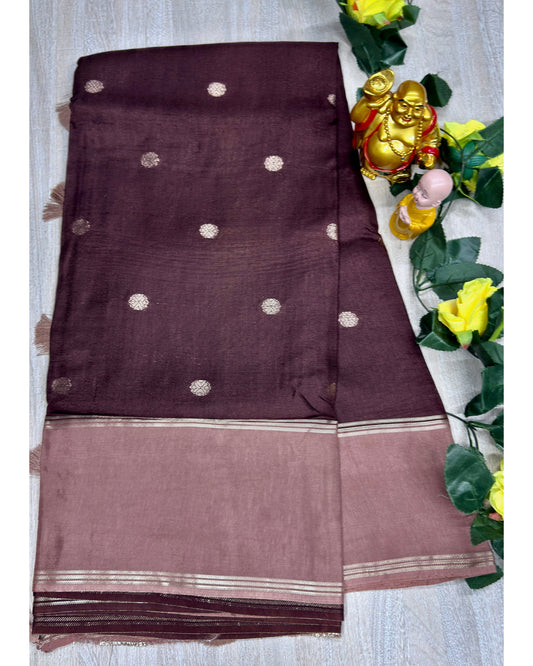 Cholate brown with light onion soft silk with butta