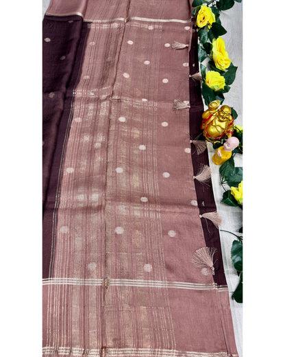 Cholate brown with light onion soft silk with butta
