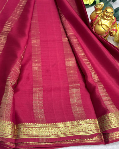 oil Red self 60gsm pure mysore silk