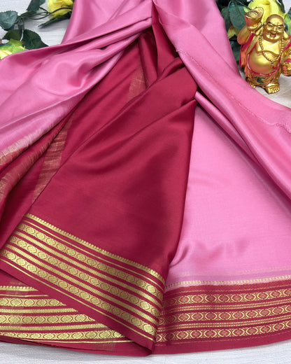gajari with red 60gsm pure mysore silk