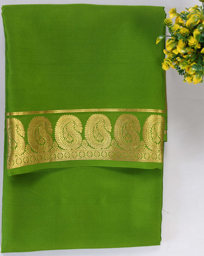 green self mango boder pure mysore silk
