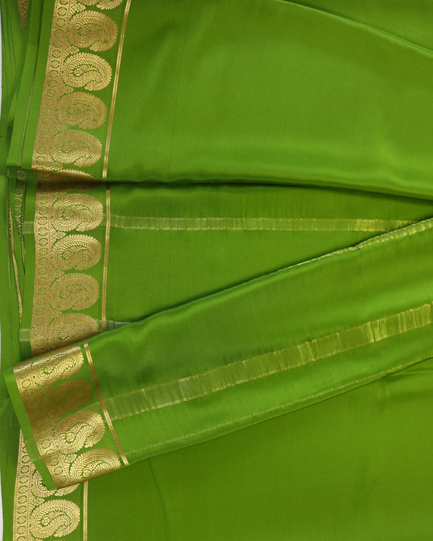 green self mango boder pure mysore silk