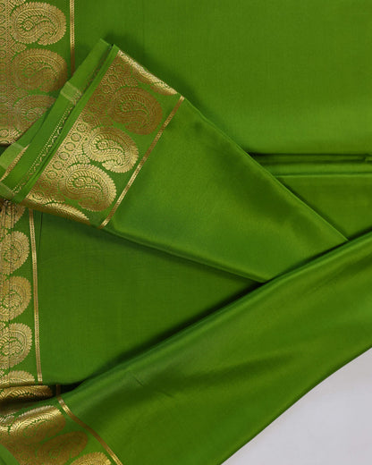 green self mango boder pure mysore silk