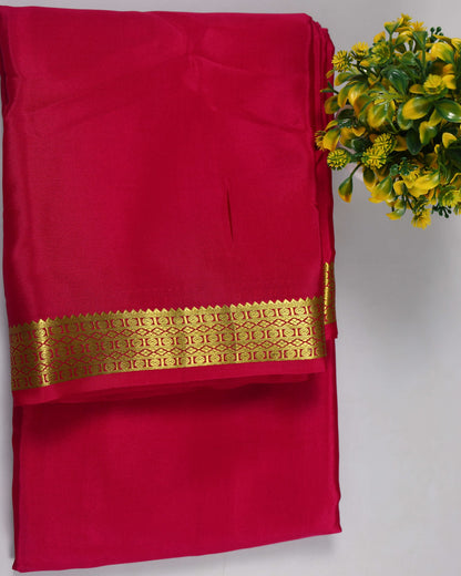 rani pink self 60gsm pure mysore silk