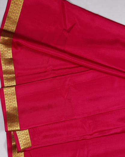 rani pink self 60gsm pure mysore silk