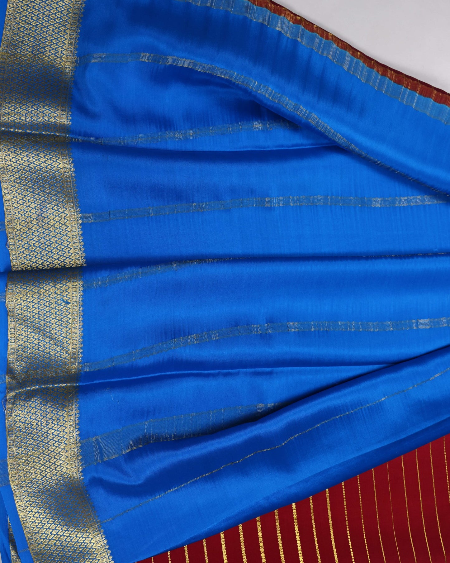 maroon with ananda boder pure mysore silk