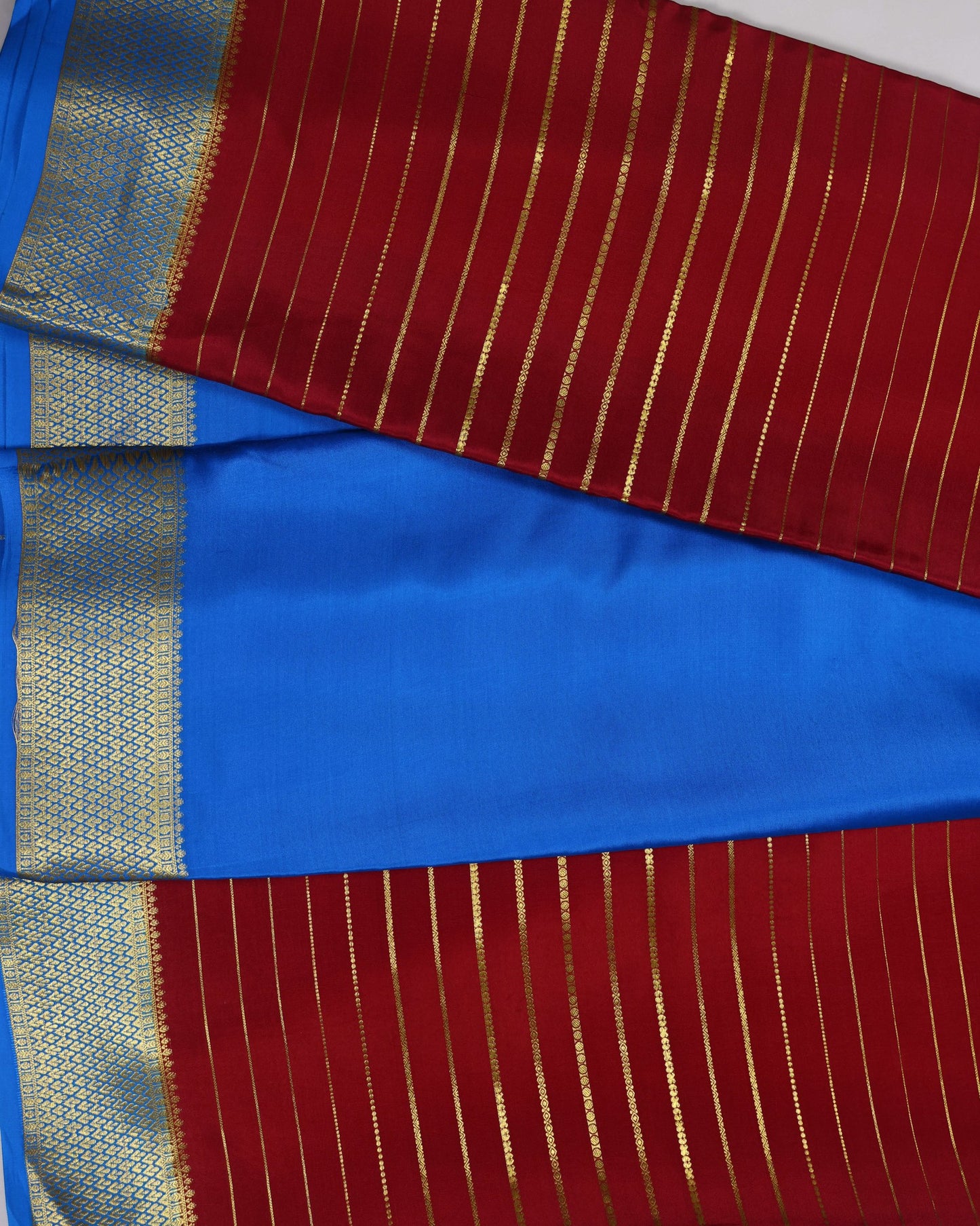maroon with ananda boder pure mysore silk