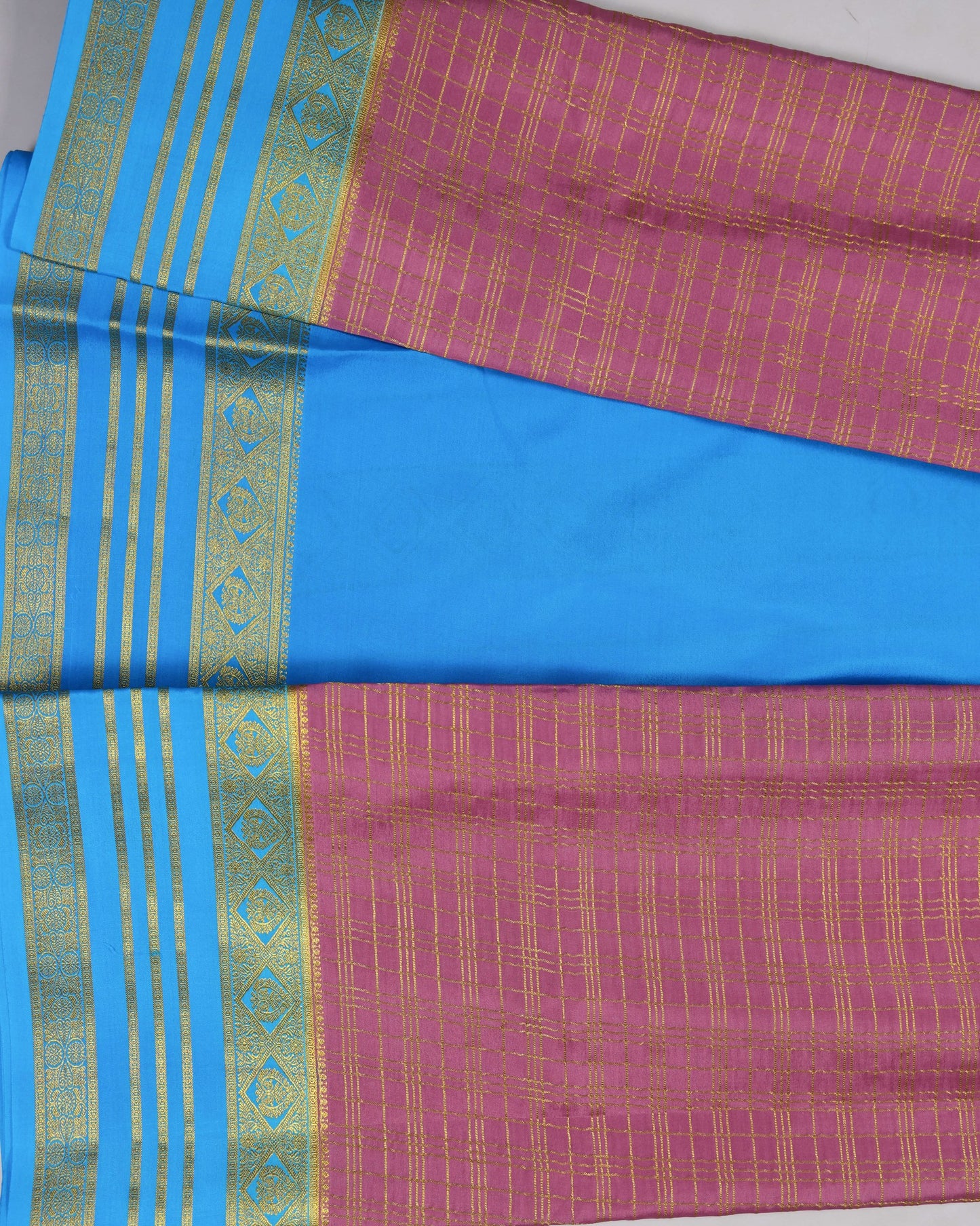 onion pink with ananda boder pure mysore silk