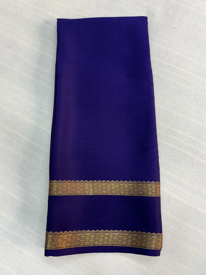 Pure Mysore silk Royal purple saree (120+GSM)