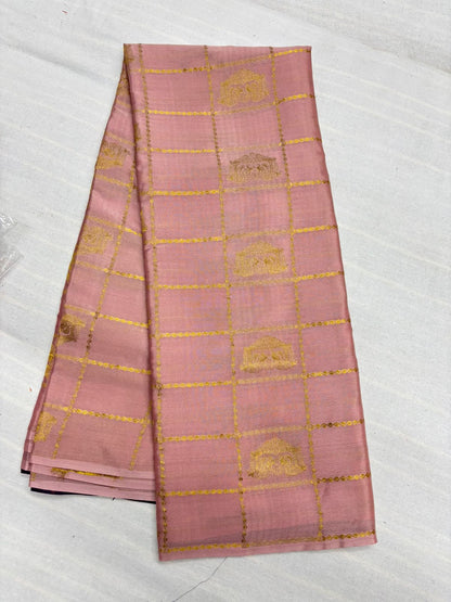 Ratha Vara Pure Mysore Silk Saree -Peach