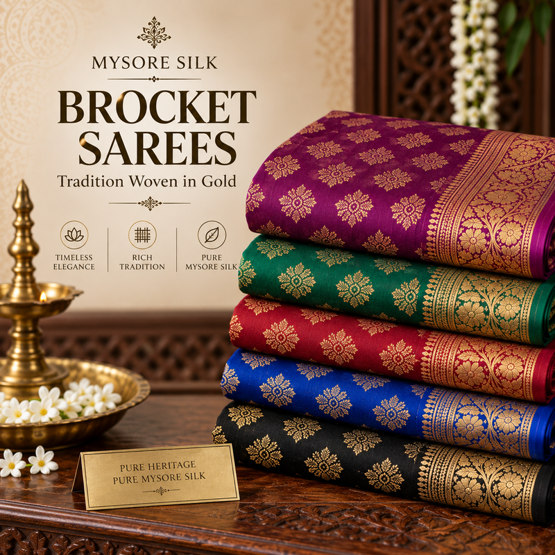 PURE MYSORE SILK BROCKET