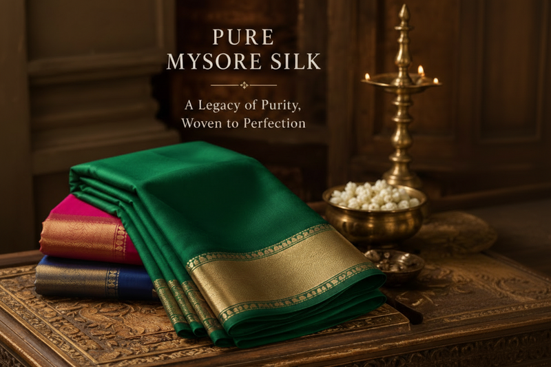 PURE  MYSORE SILK GATTI BODER
