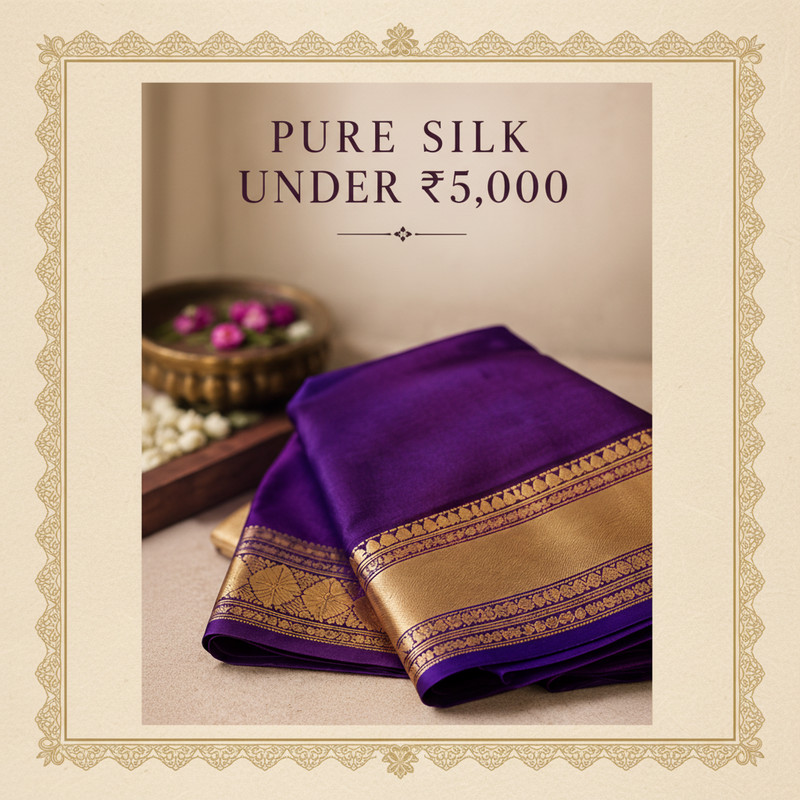 PURE SILK SAREE BELOW 5000